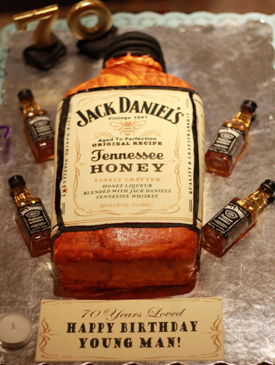 Jack Daniel's Whiskey Bottle Edible Print